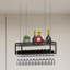 Wine Bottle & Glass Rack Black
