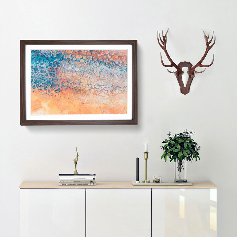 Good for You in Abstract - Picture Frame Painting Print, 48cm H x 65cm W , Walnut Framed