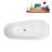 51" Streamline Soaking Glossy White Freestanding Tub With Internal Drain in Polished Goldte Freestanding Tub With Internal Drain in Polished Gold