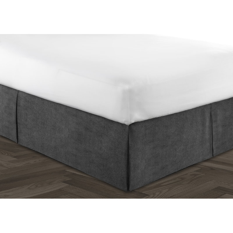 Plush Beds Skirt, King, Silver Gray, 21"