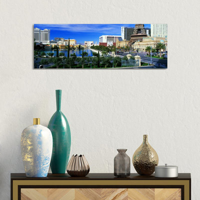 The Strip Las Vegas NV 1 Piece Wrapped Canvas Panoramic Wall Art