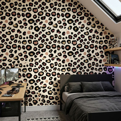 Papier peint imprimé animal Leopard Spots