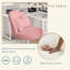 Chaise de coiffeuse pivotante sans accoudoirs, réglable en hauteur, en velours rose, idéale pour la chambre ou le bureau à domicile.-1157540963