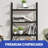 5-Tier Industrial Bookshelf, White Freestanding Bookcase With Metal Frame, Open Display Storage Shelf-294619094