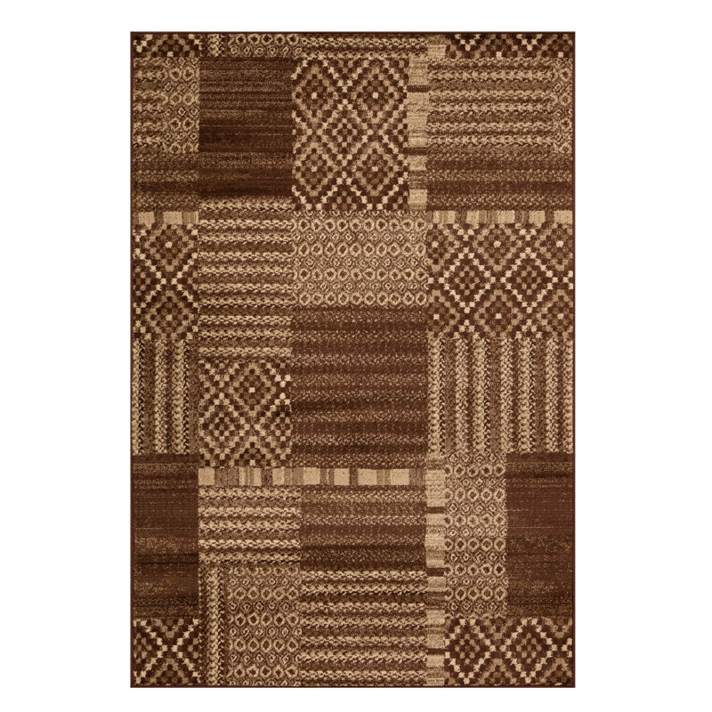  Tapis d'intérieur tissé à la machine 4 pi x 6 pi Ingrid, Rectangulaire 4 pi x 6 pi