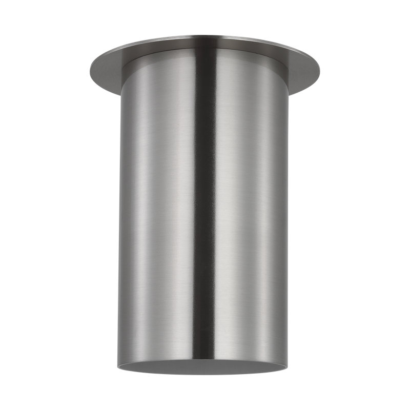 Archer Small Flush Mount, Brushed Steel