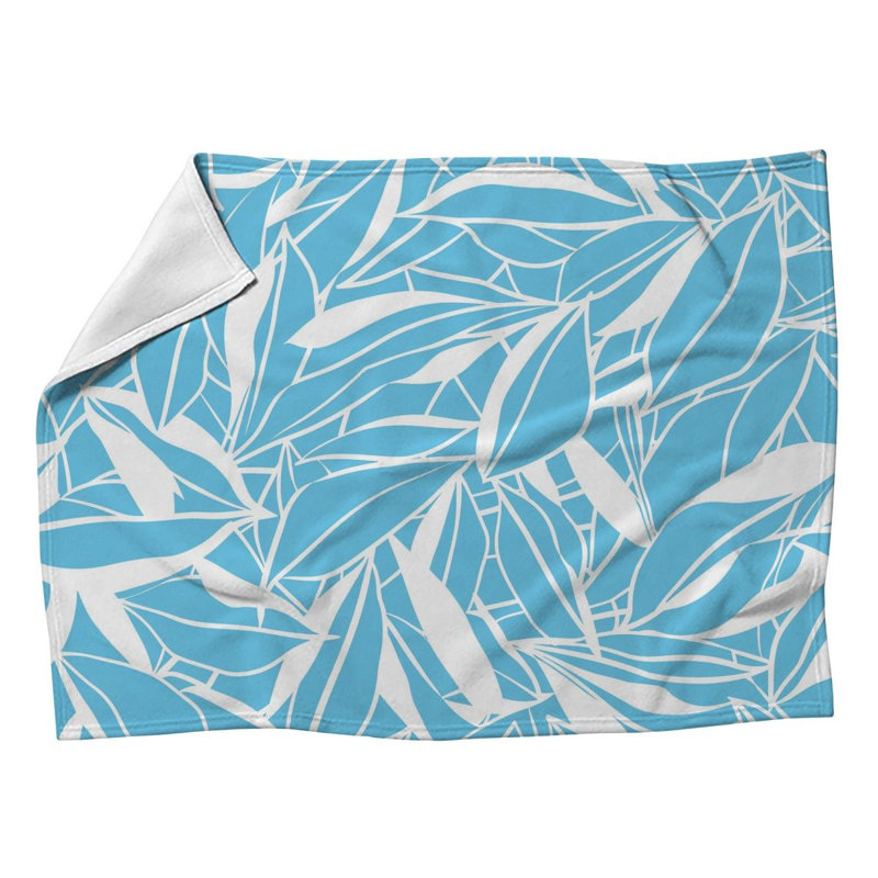 Botanical Nature Motif Botanical Fleece Blanket, Twin