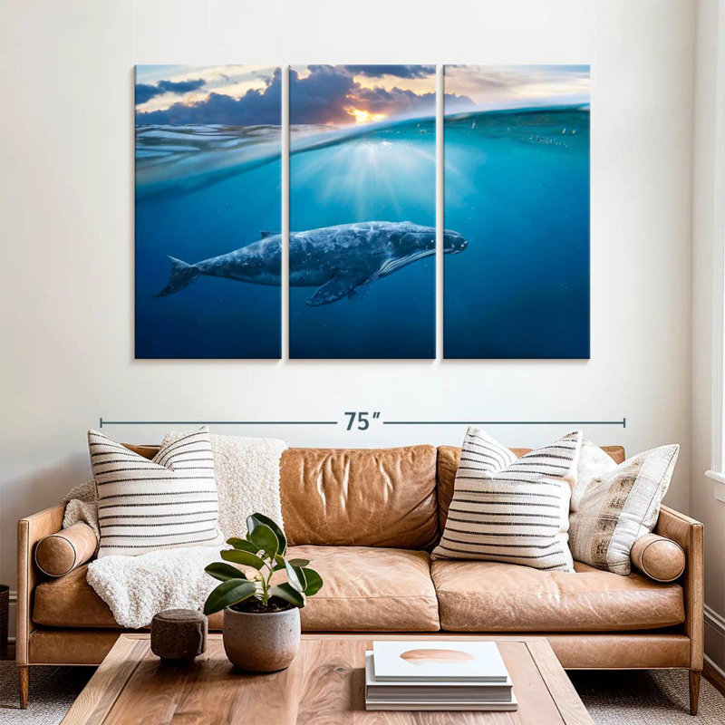 Baleine bleue Brampt, H 42 po x l 65 po