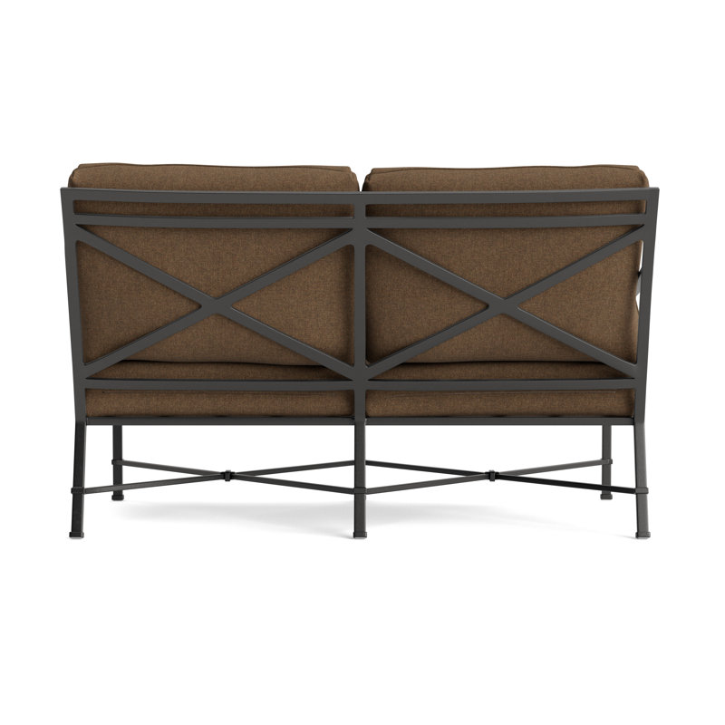 Venetian Outdoor 2 - Seat Loveseat, Fusion Moccasian, Textured Pewter