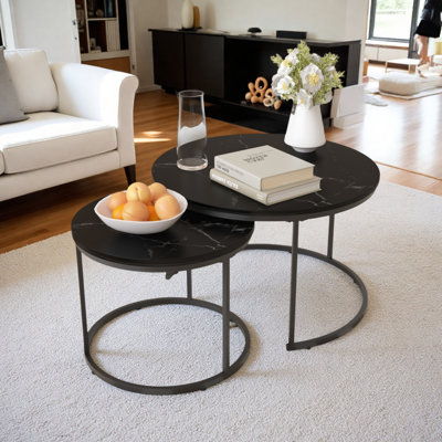 Table basse gigogne en bois 27,6 po