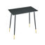Table de salle à manger rectangulaire moderne, plateau de table en pierre frittée de qualité supérieure avec base en métal robuste, table de salle à manger et de cuisine résistante à la chaleur et aux égratignures (1 table)-1531082471-1531082469