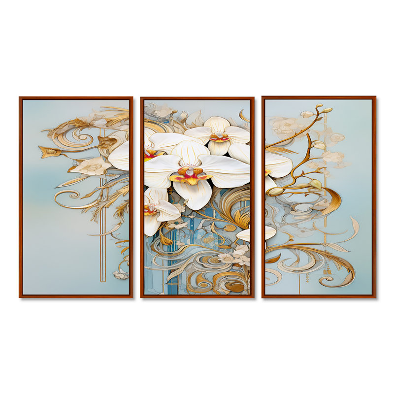 Bamman - Orchid Wall Art Set, Brown, 40" H x 60" W