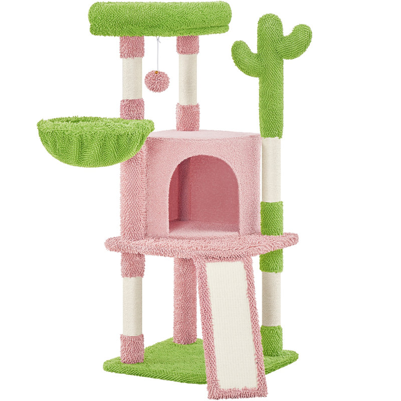 Arbre à chat 42 "Gilpin Cactus, Pink/Green