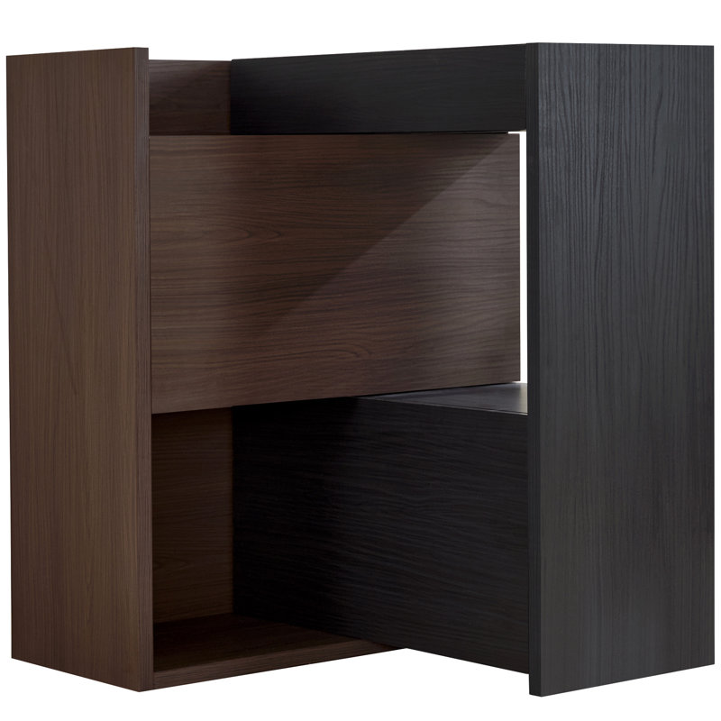 Armoire de rangement à chaussures extensible et rotative avec 1 tiroir, coin à 90 degrés pour l'espace de vie, couloir, entrée, pièce réglable en noyer noir de 32,5 po à 58,8 po, couloir, espace de réception,