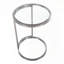 Table de bout ronde Zenn avec tablette en verre trempé en porte-à-faux - Acier inoxydable-71521007