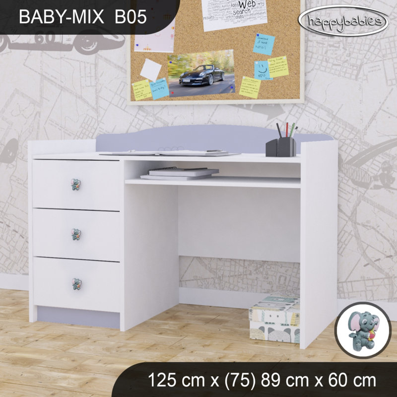 125cm Computer Desk, Grey