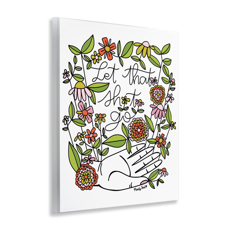 Let It Go Floral, plaque murale, design par Mandy Ford Art + Illustration