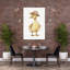 Cute Duck Mushroom Hat Whimsical Abstract Contemporary Bird Duck Forest Nature Wall Art Print 1 Piece Wrapped Canvas Wall Art-2031024503