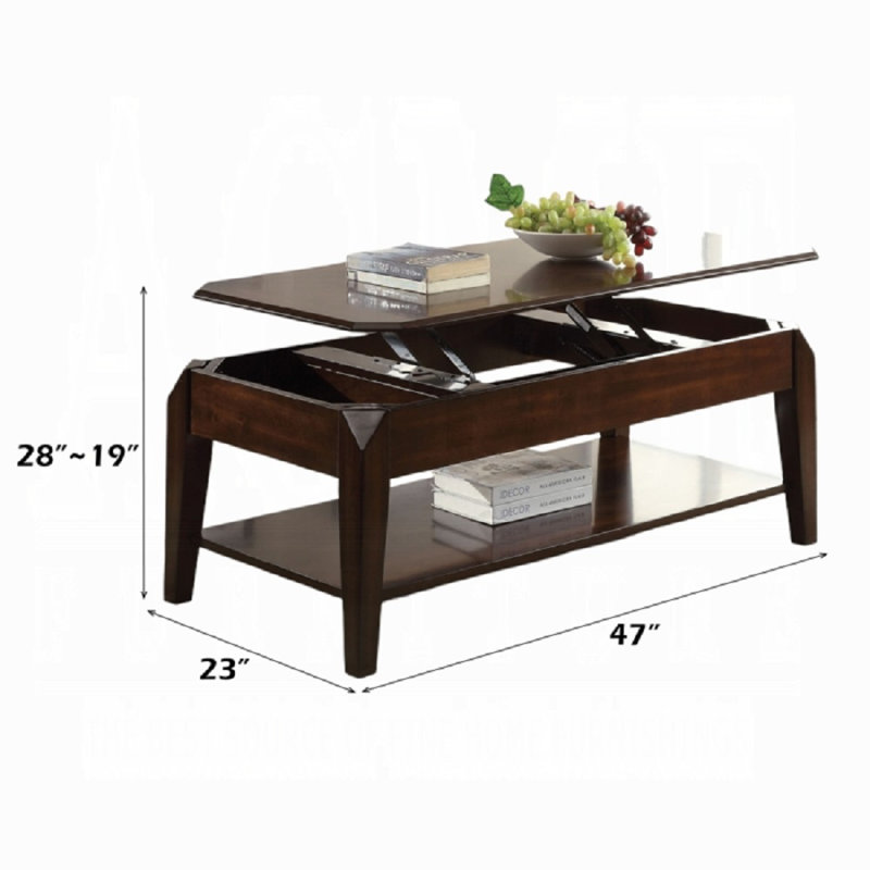 Table basse avec plateau relevable