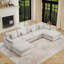 Upholstered U-shaped Symmetrical Sectional With Ottoman-1963980653