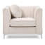 Fauteuil contemporain incliné ivoire-315847107