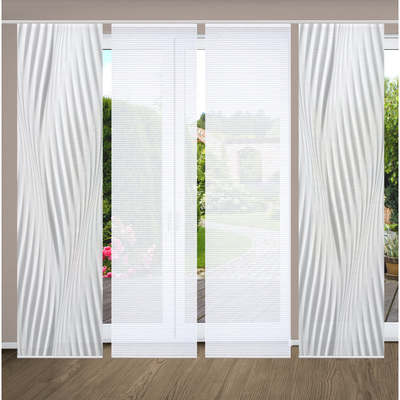 Polyester Semi Sheer Track Insert Sliding Panel