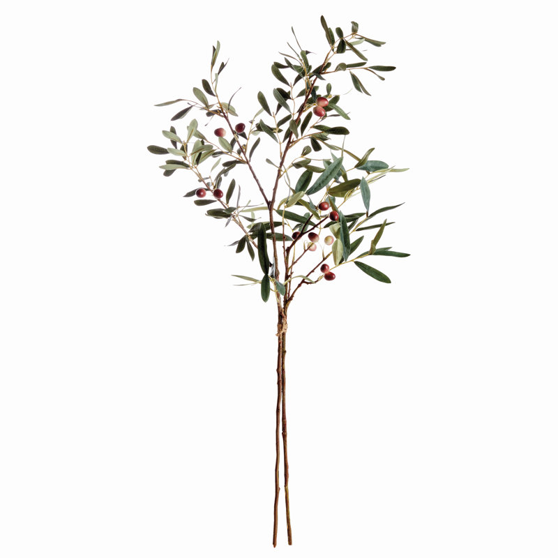 Tiges d'olivier avec olives 32 po, lot de 2
