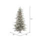Flocked Slim Fir Artificial Christmas Tree