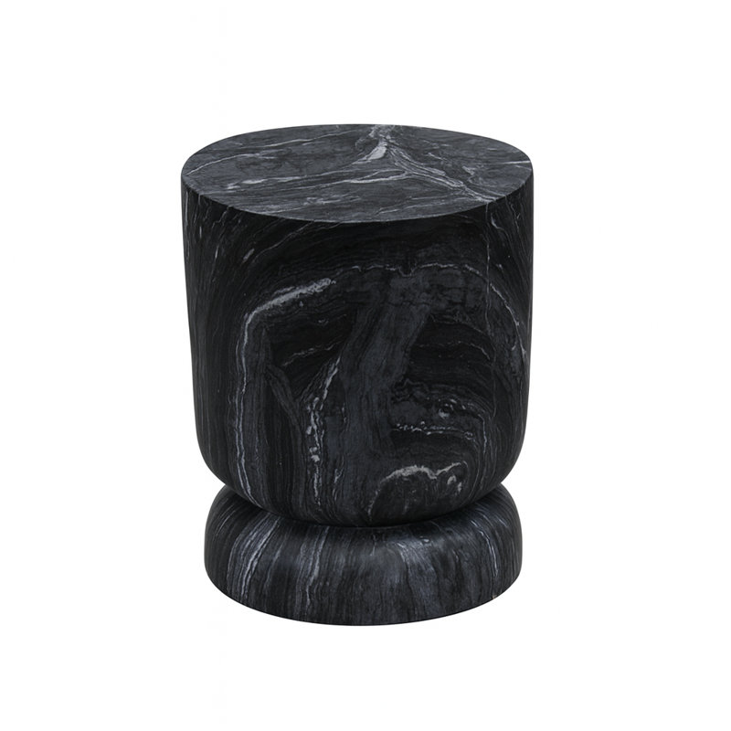 Table d'appoint en composite Composite, Marbre noir