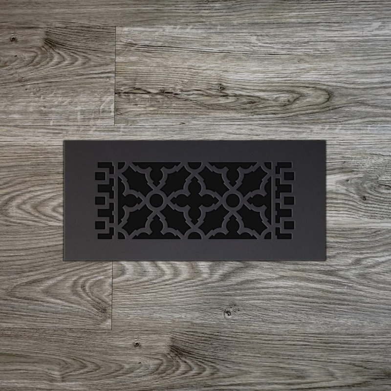 Grille de plancher en fonte Reggio, 4 po x 12 po
