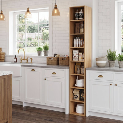 Armoire de cuisine étroite 71,3 po de haut à 8 niveaux, 11,7 po de large tablette de rangement réglable pour les petits espaces-2