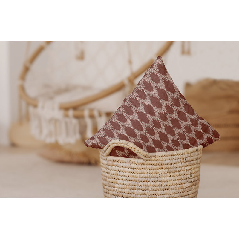 Goals, Gourds, And Gatherings Geometric Outdoor Reversible Throw Pillow, 20" H x 20" W, Maroon