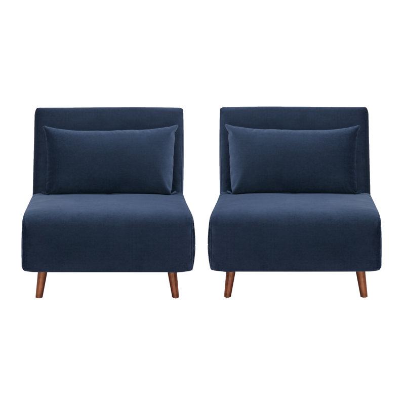 Fauteuil Arnuad, Velours bleu