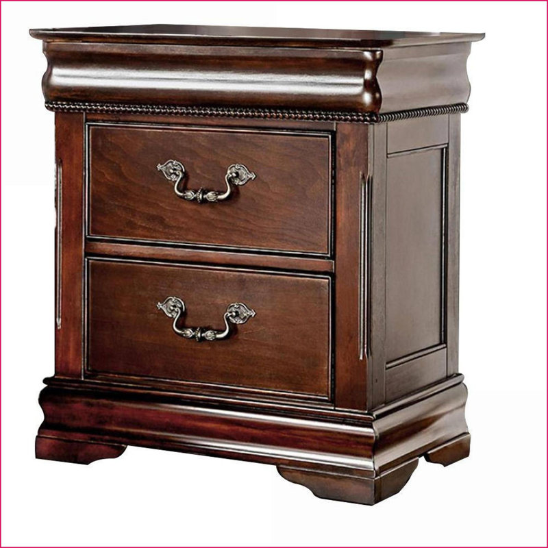 Table de chevet 2 tiroirs Traditional