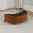 47.2" W Modern Half Moon-shaped Storage Ottoman With Metal Legs-694861937