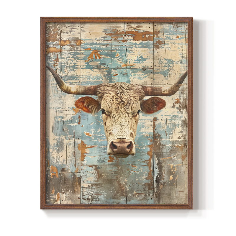 ANIMALS Series D, reproduction encadrée - bois massif, H 30 po x l 24 po, Noyer
