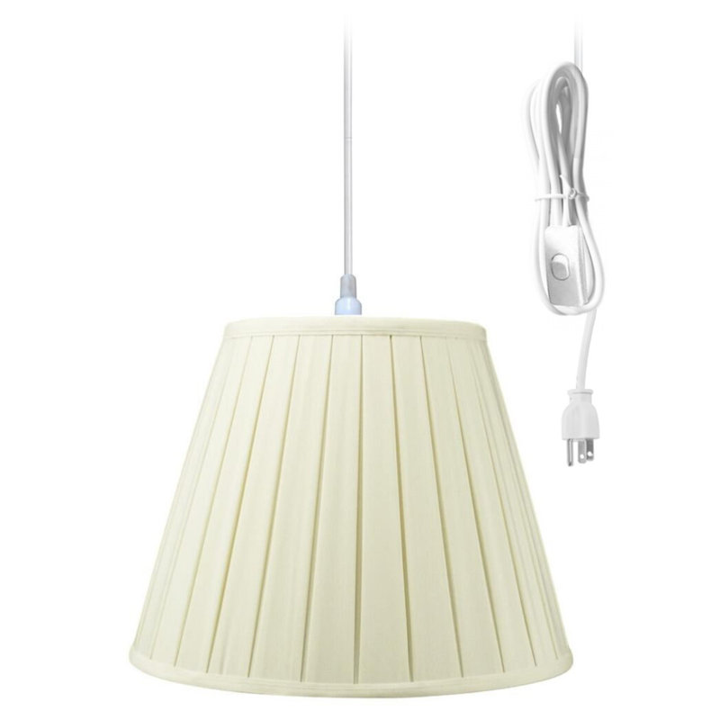 Luminaire suspendu conique 1 lumière, Coquille d'oeuf, H 11 po x l 14 po x P 14 po