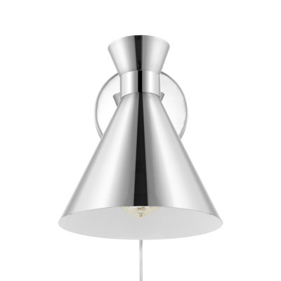 Puliafico Single Light Dimmable Plug-in Armed Sconce