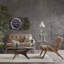 Chaise avec accoudoirs rembourrée et capitonnée Balom Retro-721311960