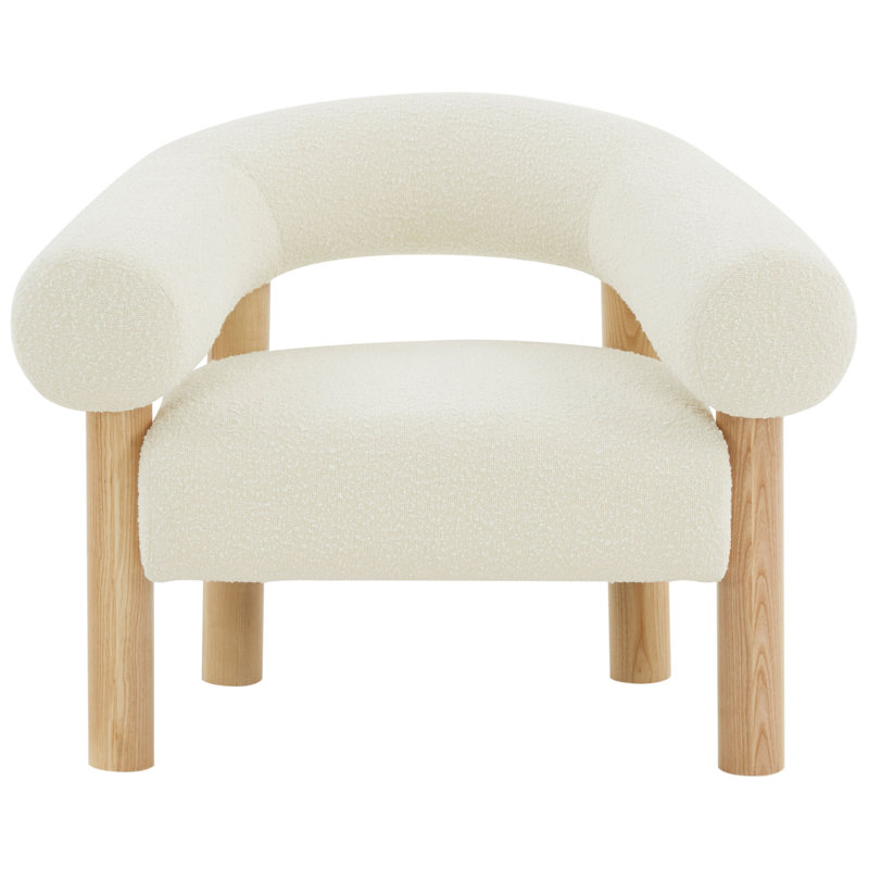 Jayime Upholstered Armchair, Ivory Acrylic