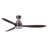 Whitehaven 56" Smart WiFi Indoor/Outdoor DC Ceiling Fan with LED Light and Remote, Damp Rated, Brushed Chrome with Koa Blades-67499105