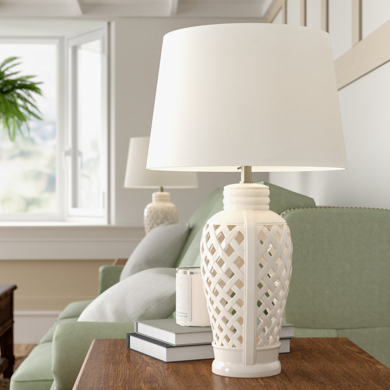 Appy Ceramic Table Lamp, White