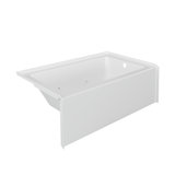 SIGNATURE® Rectangle Flat Front 6632 Skirted Whirlpool with Heater LH White