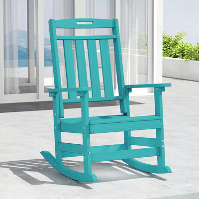 All-Weather HDPE Rocking Chair – Heavy-Duty Outdoor Patio Rocker with High Back for Ultimate Comfort – Perfect for Porch, Lawn & Garden