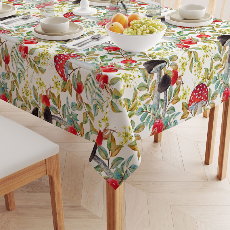 Fabric Textile Products, Inc. Square Tablecloth, 100% Cotton, Floral 204