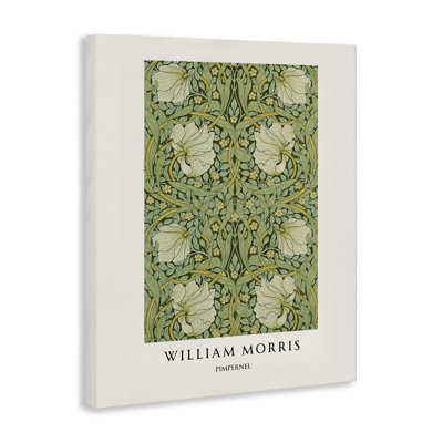 William Morris Symmetrical Pimpernel Canvas, design by Vintage Hustle