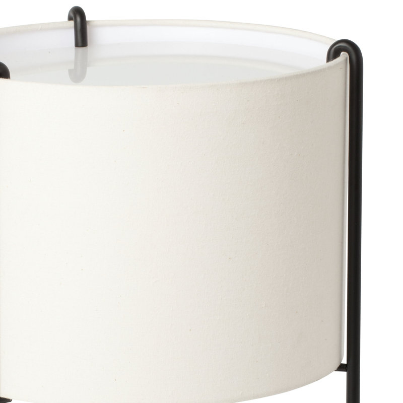 Drum Table Lamp, Beige