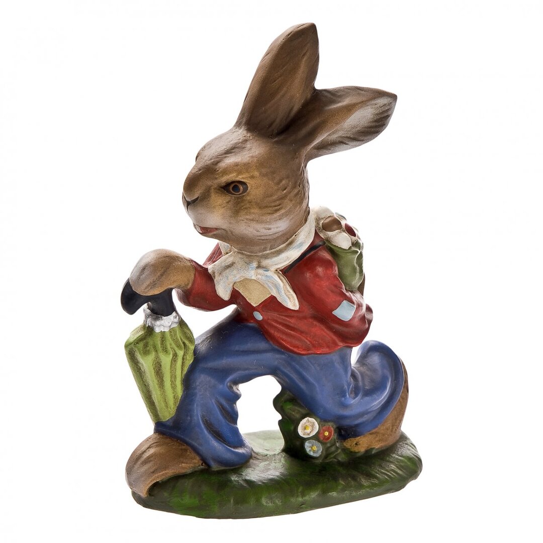 Figur Osterhase mit Schirm