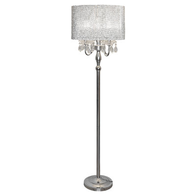 155cm Chrome Traditional Floor Lamp