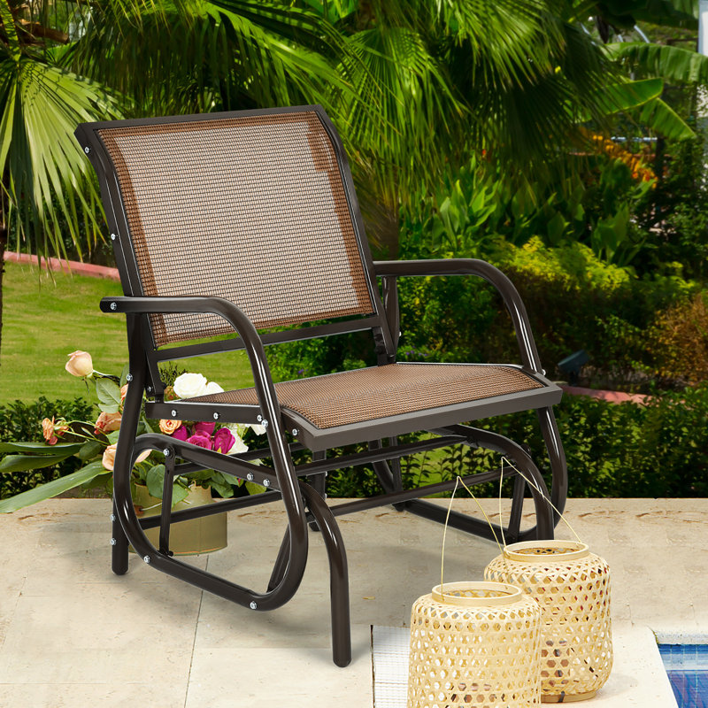 Fauteuil oscillant Cleamon, Brun